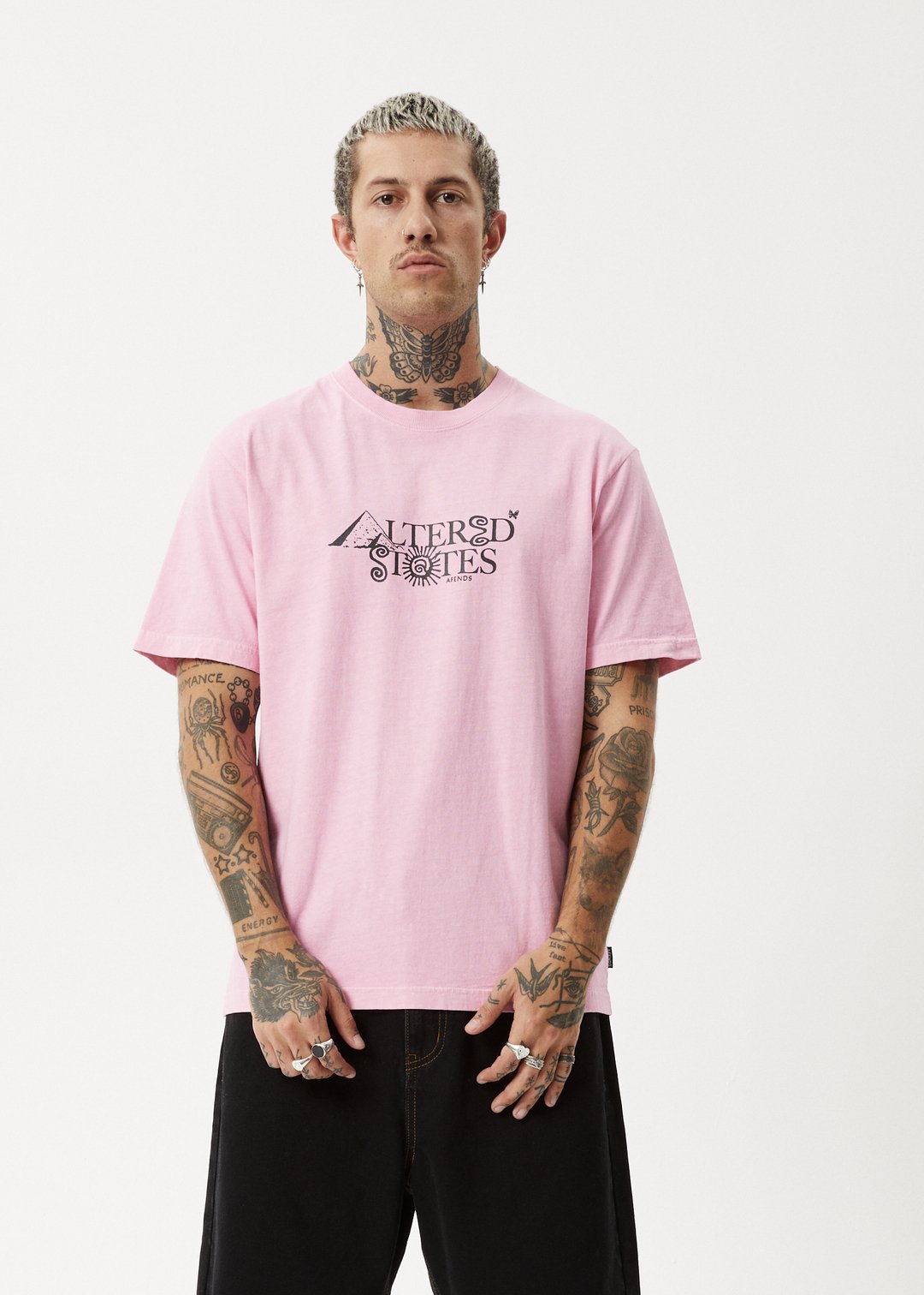 Deep State - Heavy Weight Retro Fit Tee - AfendsM244020 - Vintage Pink - XL