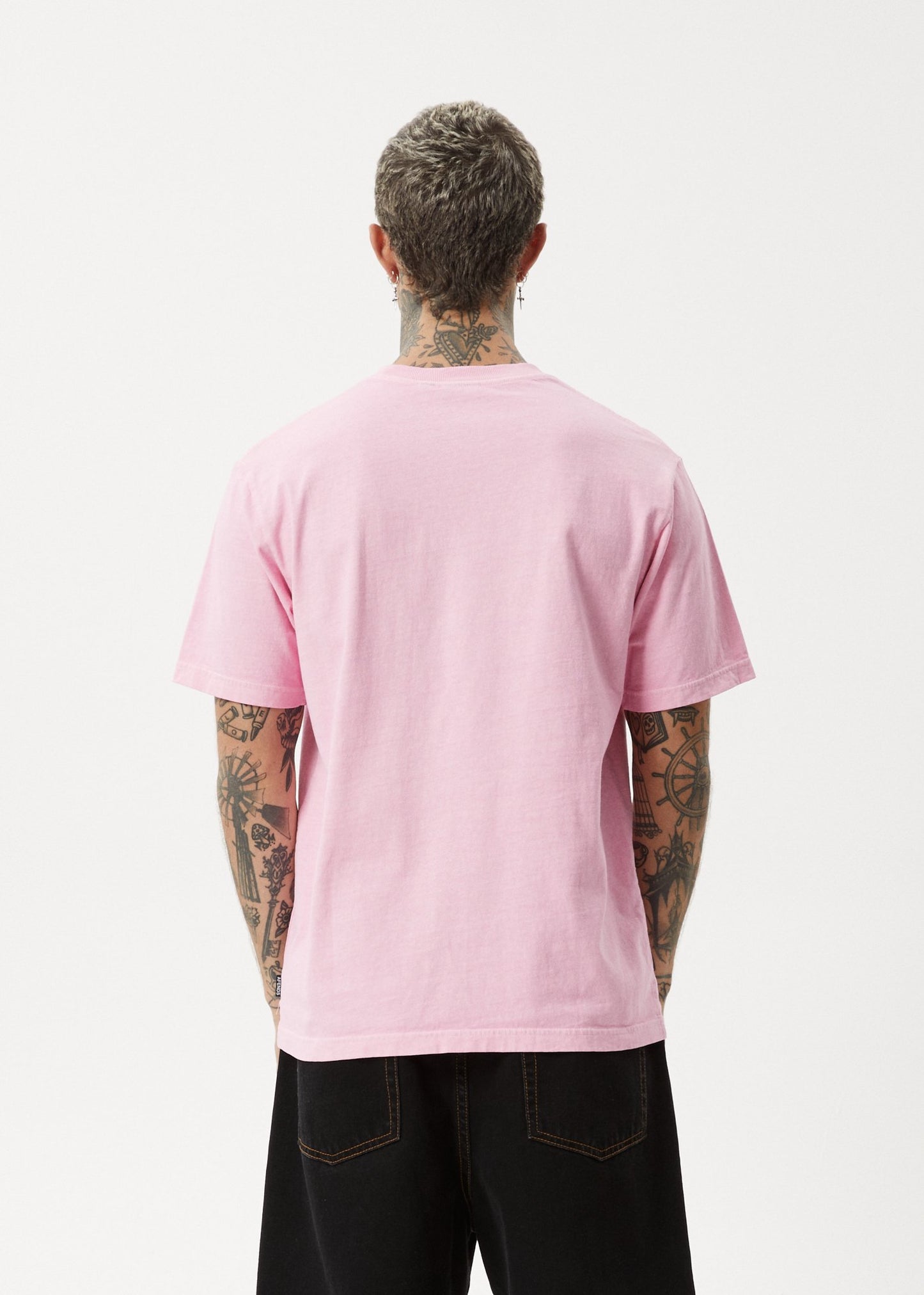 Deep State - Heavy Weight Retro Fit Tee - AfendsM244020 - Vintage Pink - XL