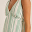 DINERO STRIPE MINI DRESS - Rhythm1024W - DR02 - GREEN - 6