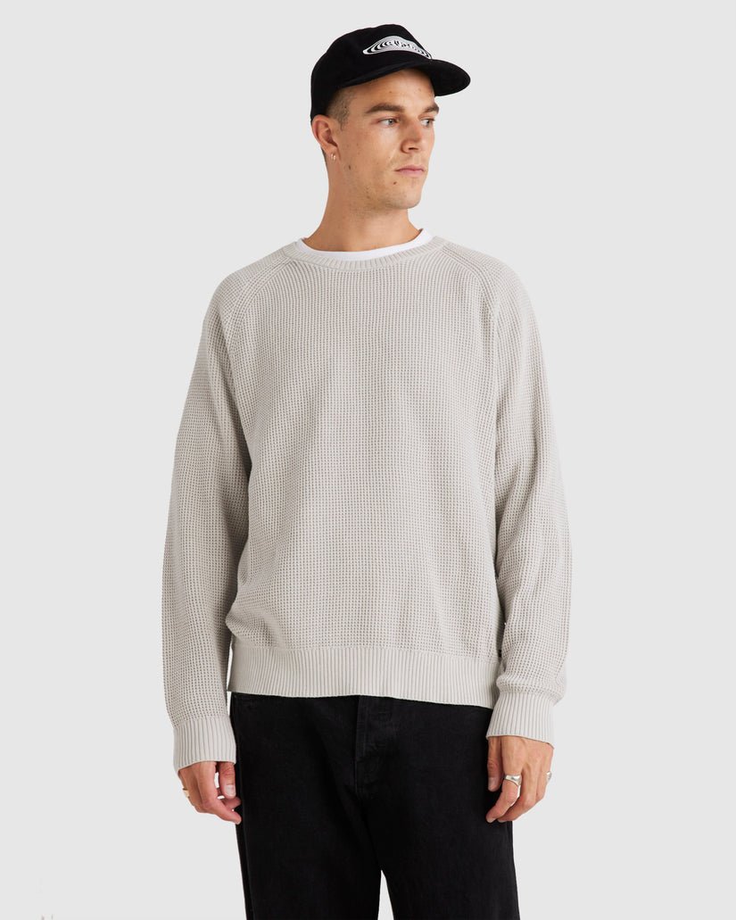 DUKE RAGLAN KNIT - RVCAUVYSW00121 - Vapor - S