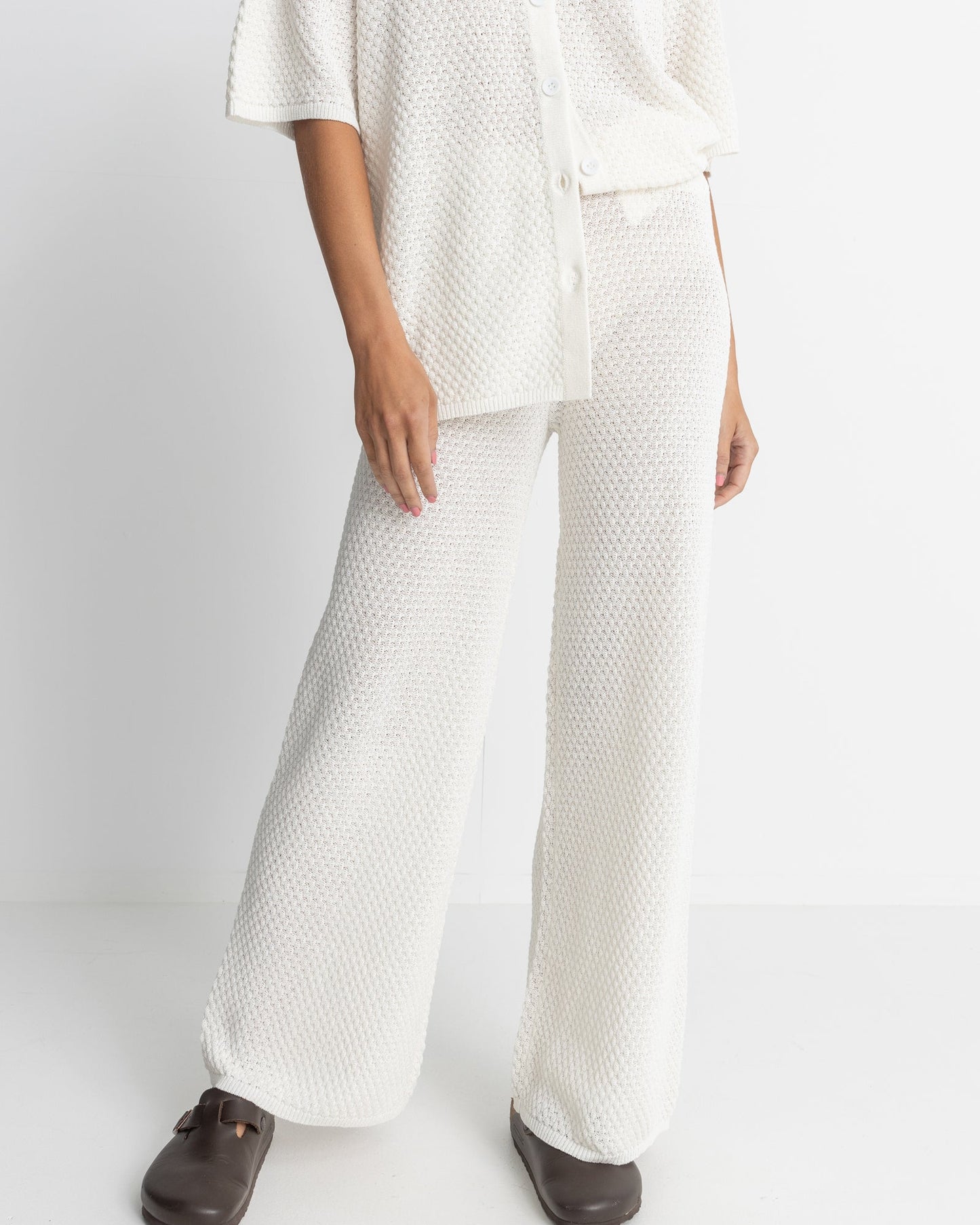 DUNE WIDE LEG KNIT PANT - Rhythm0724W - PA03 - WHITE - 6