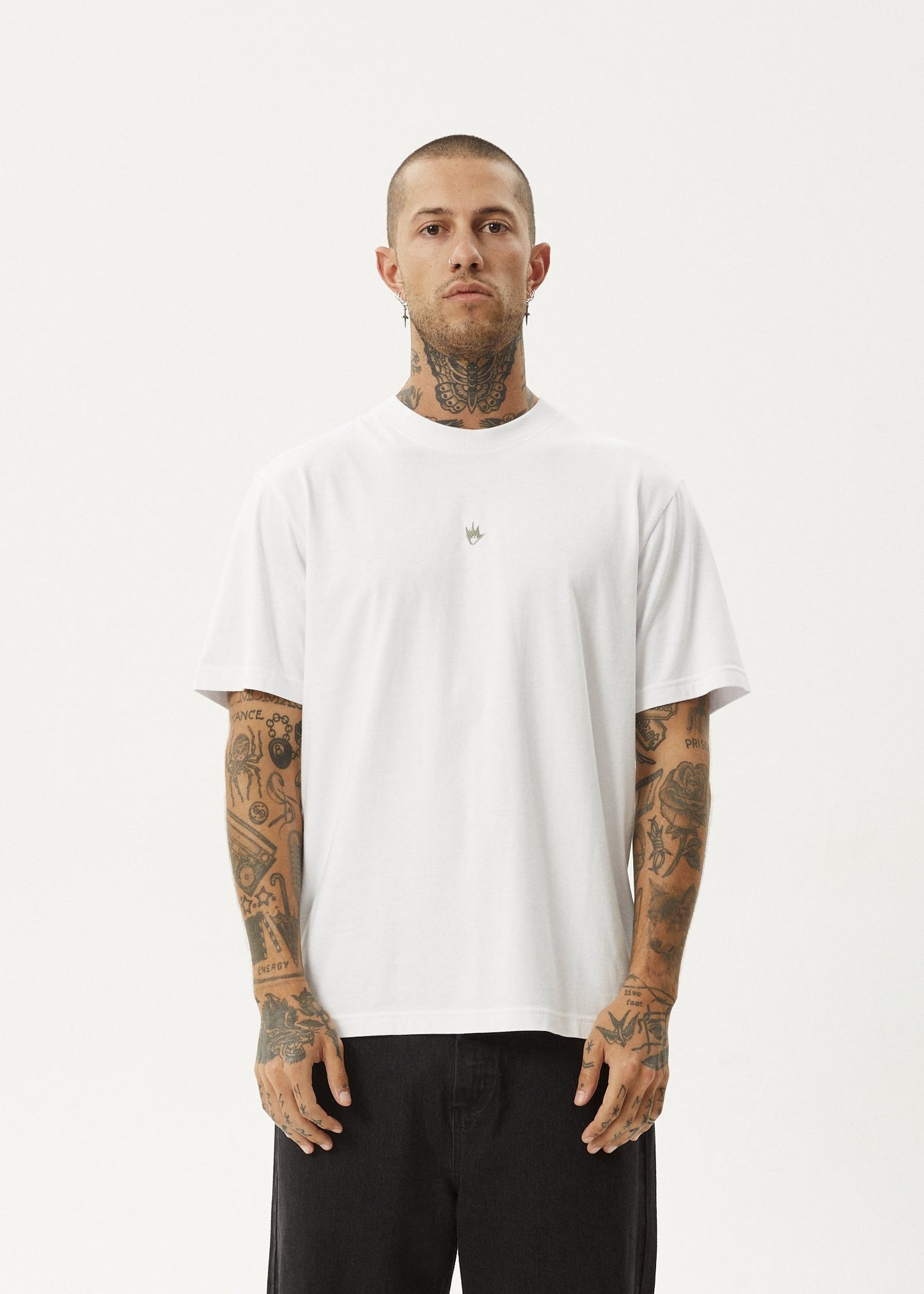 Flame - Recycled Retro Fit Tee - AfendsM230005 - White - S