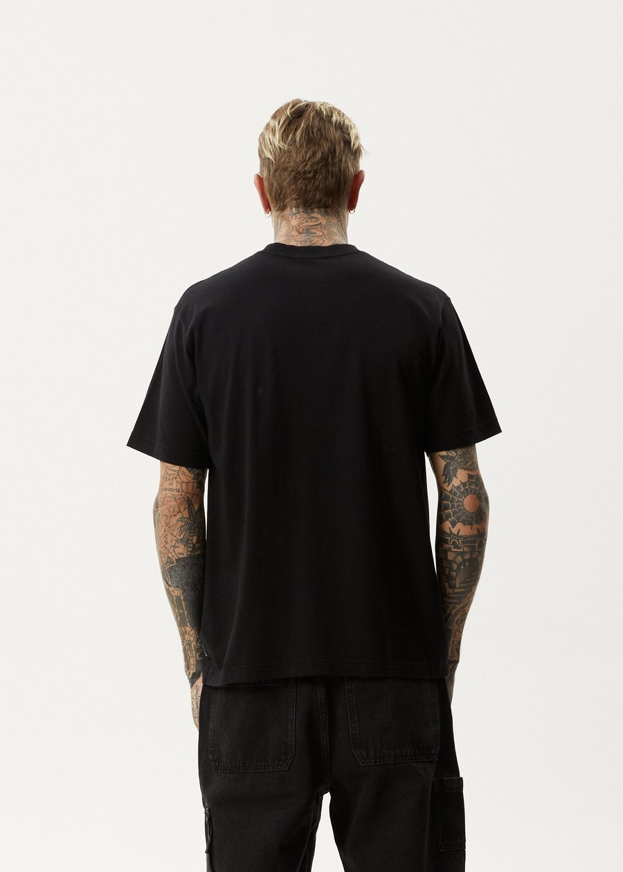 Flame - Recycled Retro T - Shirt - AfendsM230005 - Black - S