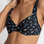 FLEUR FLORAL PANELLED SUPPORT UNDERWIRE TOP - Rhythm0724SW - BT40 - BLACK - 8