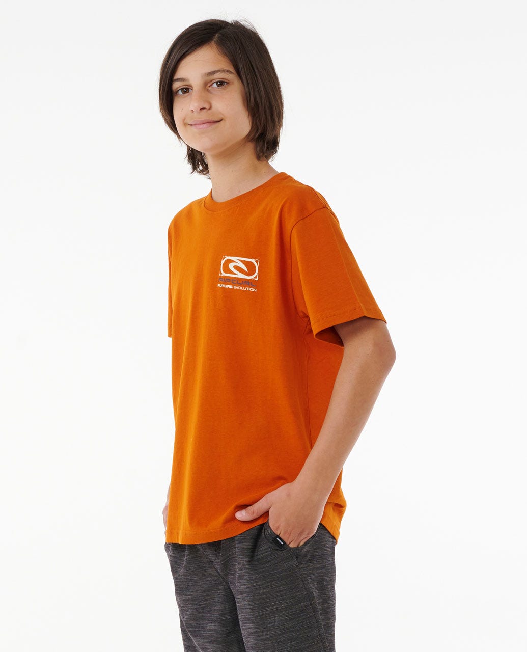 FUTURE EVOLUTION LOGO TEE - BOY - Rip Curl0ZWBTE - ORANGE AMBER - 8