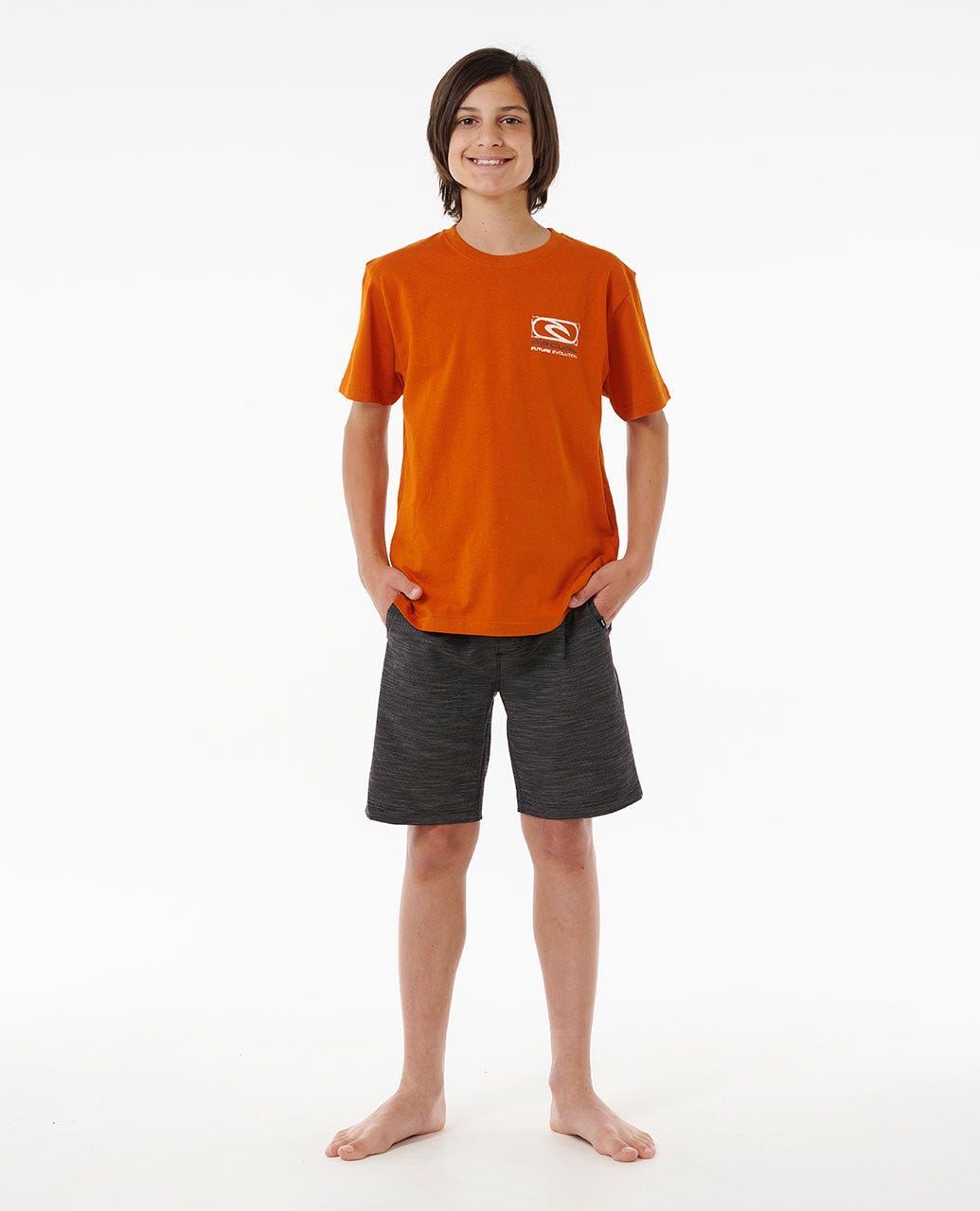 FUTURE EVOLUTION LOGO TEE - BOY - Rip Curl0ZWBTE - ORANGE AMBER - 8