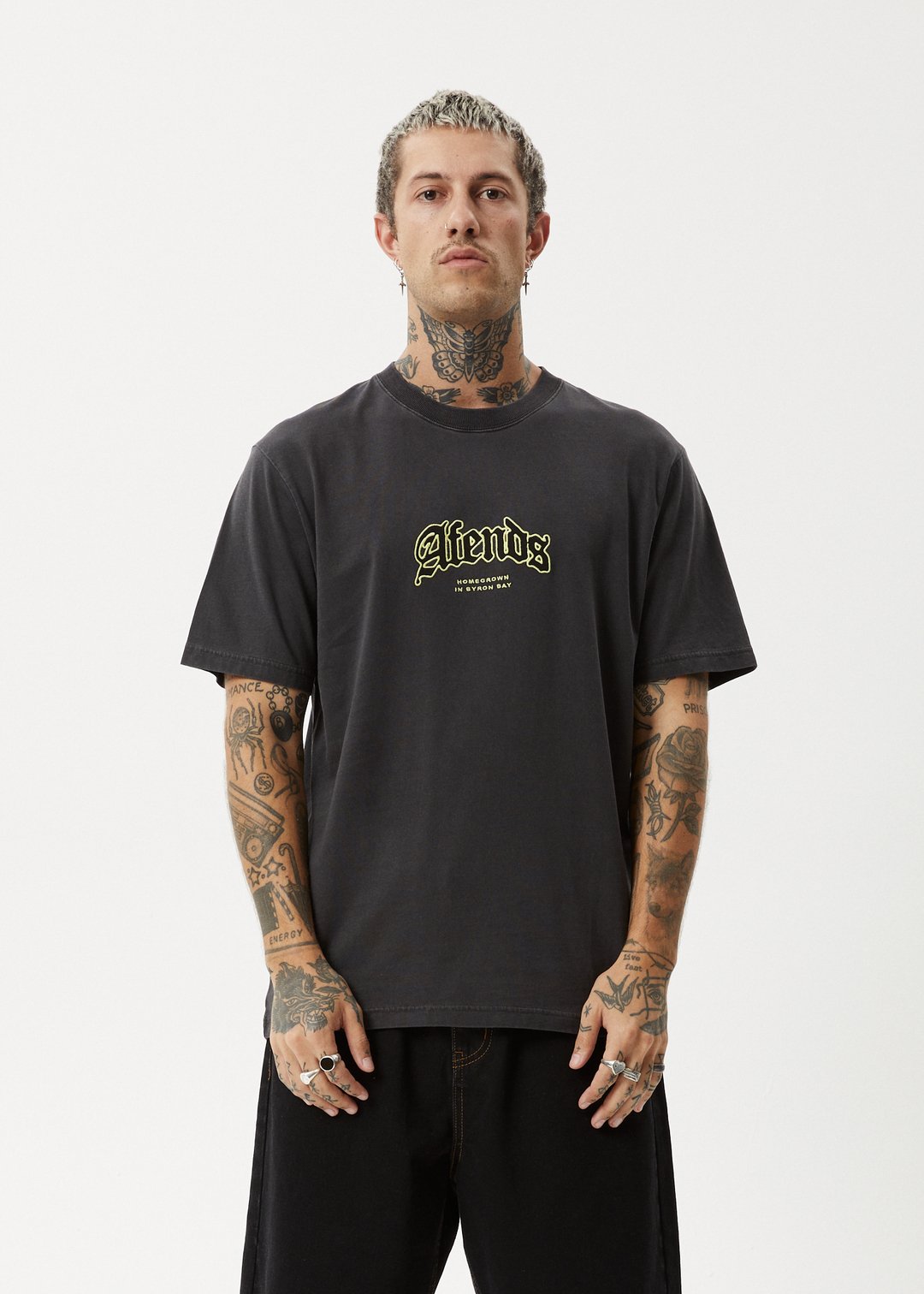 Home - Retro Fit Tee - AfendsM244001 - Stone Black - S