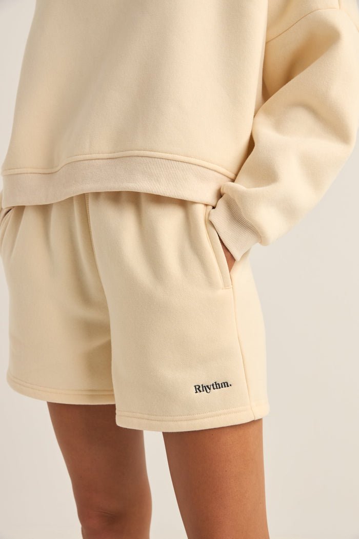 LOGO FLEECE SHORTS - RhythmF1024W - FL01 - OATMEAL - 6