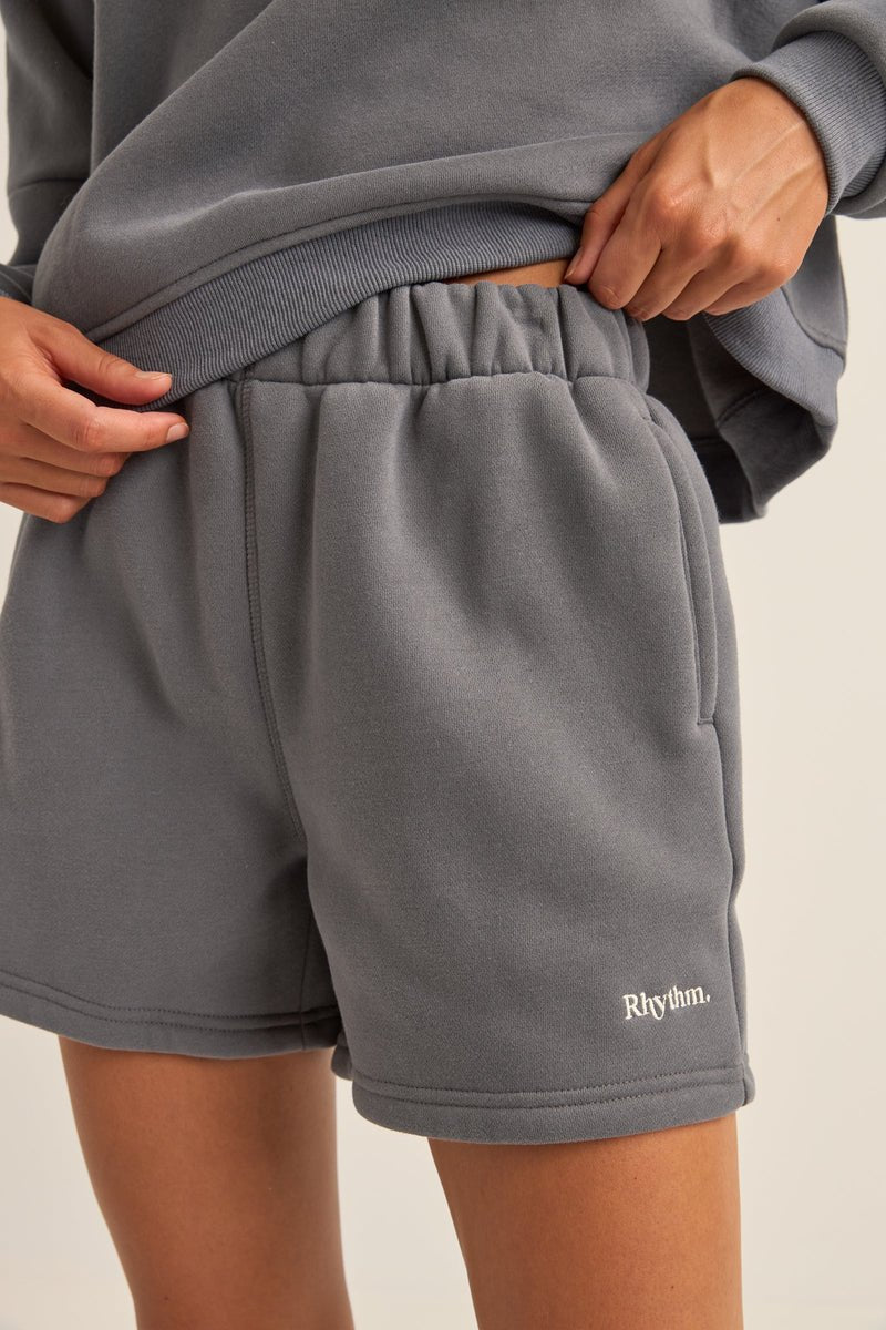 LOGO FLEECE SHORTS - RhythmF1024W - FL01 - OATMEAL - 6