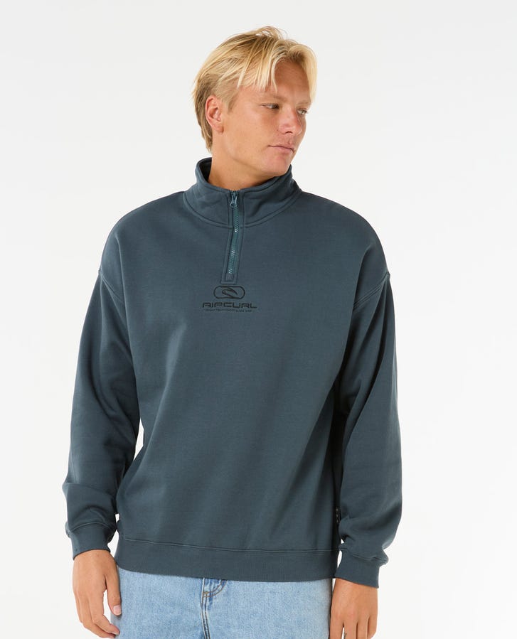 PILL ICON 1/4 ZIP CREW - Rip Curl074MFL - PINE NIGHT - S