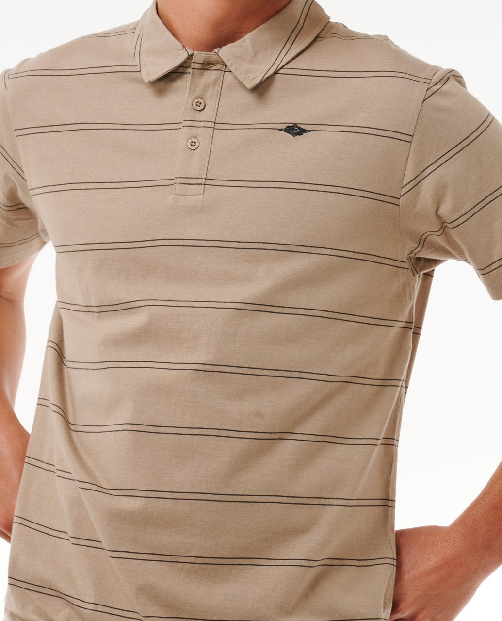 PLAIN STRIPE POLO - Rip CurlCPLAM9 - SAND DUNE - M