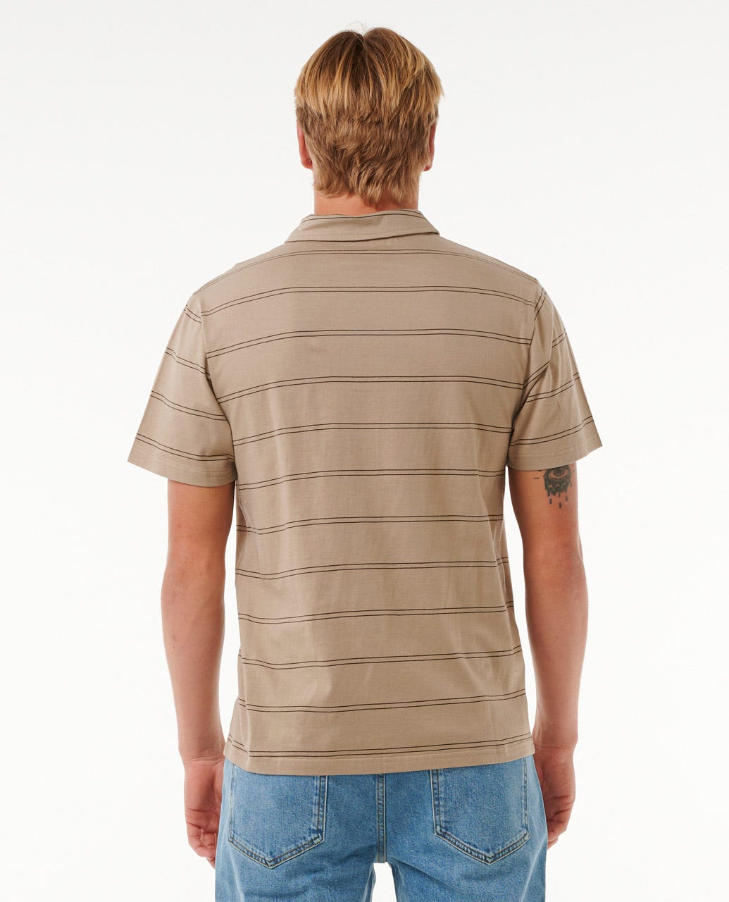 PLAIN STRIPE POLO - Rip CurlCPLAM9 - SAND DUNE - M