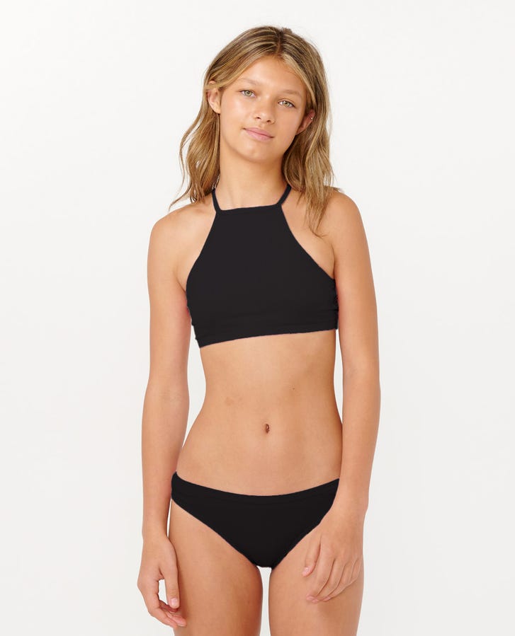 PREMIUM RIB BIKINI - GIRL - Rip Curl02CGSW - BLACK - 8