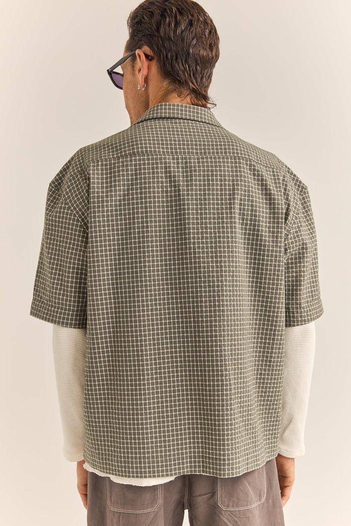 RELAXED CHECK SS SHIRT - RhythmF1024M - WT02 - OLIVE - XL