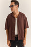 RELAXED TEXTURE SS SHIRT - RhythmF1024M - WT06 - CHOCOLATE - XL