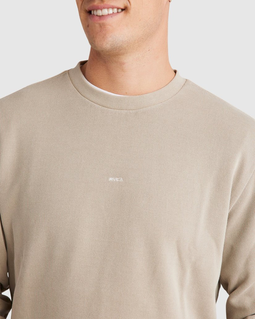 RVCA SMALLS CREW - RVCAUVYFT00112 - Light Khaki - XS