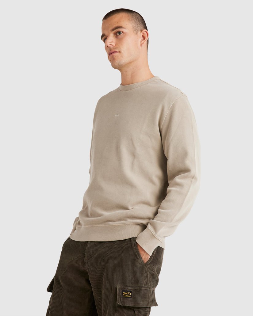 RVCA SMALLS CREW - RVCAUVYFT00112 - Light Khaki - XS