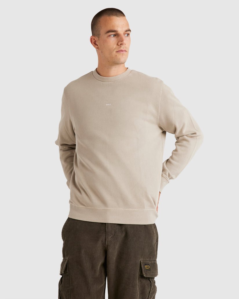 RVCA SMALLS CREW - RVCAUVYFT00112 - Light Khaki - XS