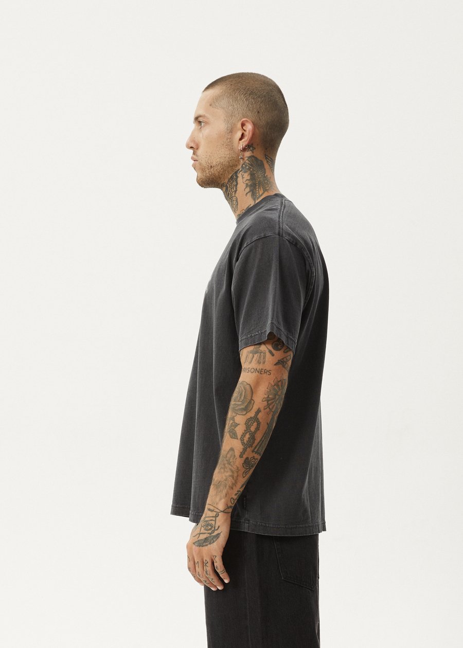 Scorched - Heavy Recycled Boxy Fit Tee - AfendsM243005 - Stone Black - S