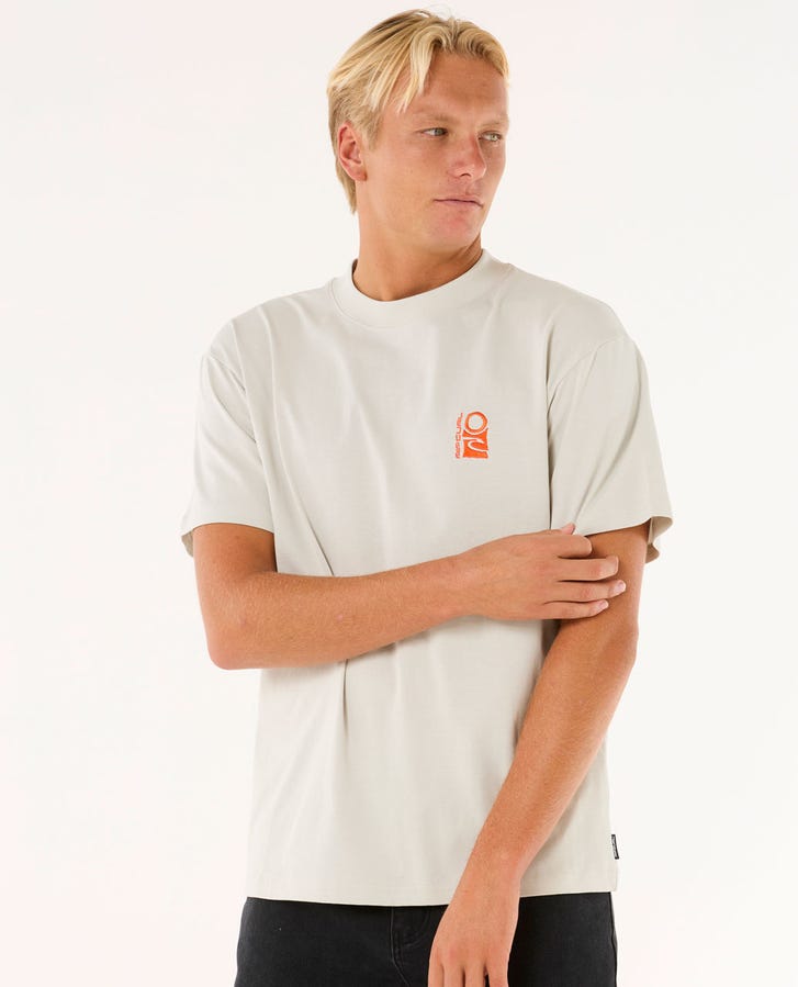 SEARCH EMBROIDERY TEE - Rip Curl0JCMTE - ICED GREY - S
