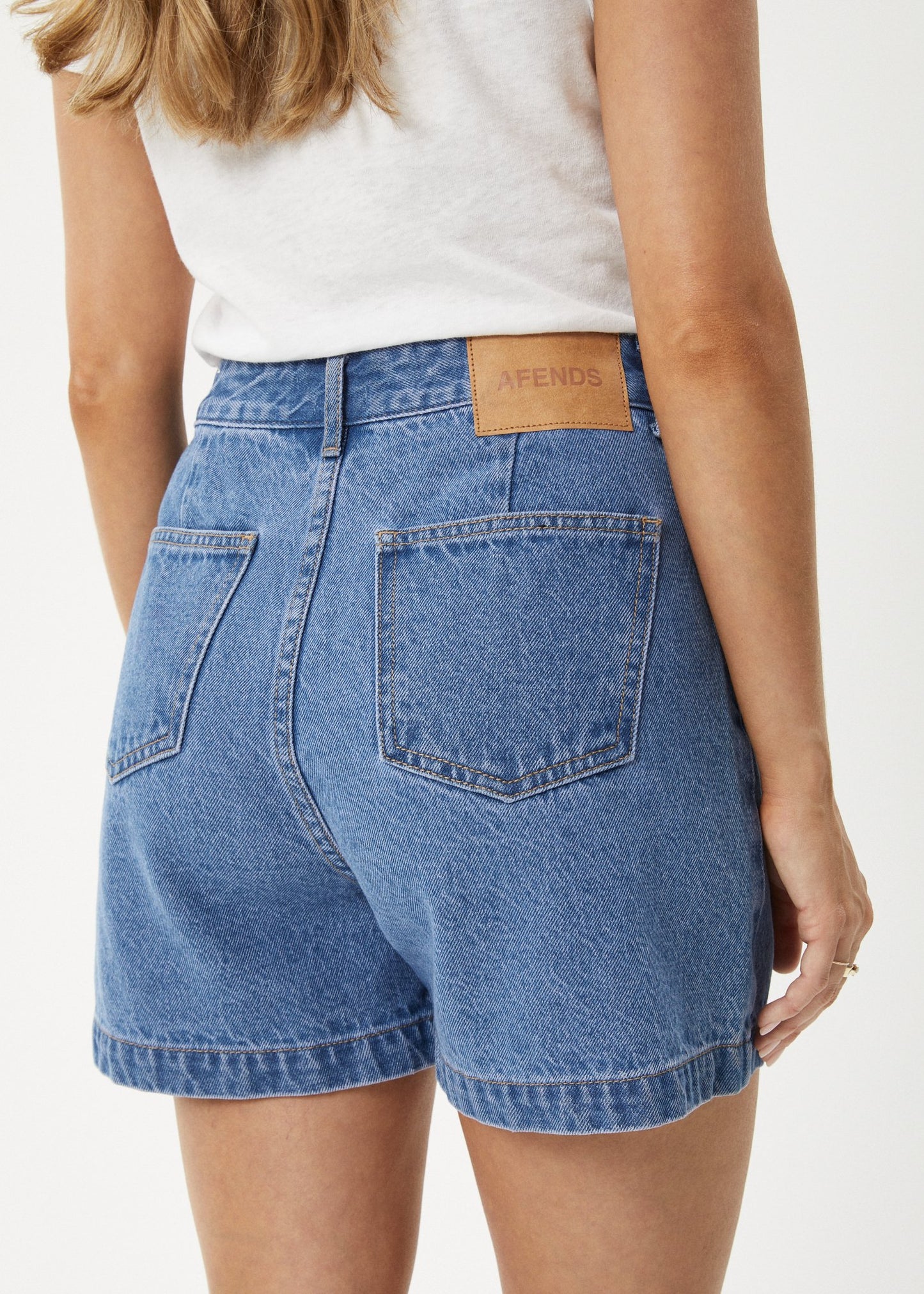 Seventy Threes - Hemp Denim Shorts - AfendsW230301 - Worn Blue - 24