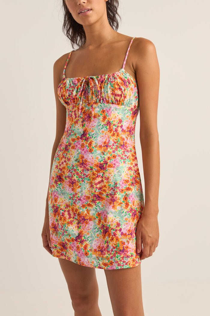 SIERRA FLORAL MINI DRESS - Rhythm1024W - DR06 - ORANGE - 6