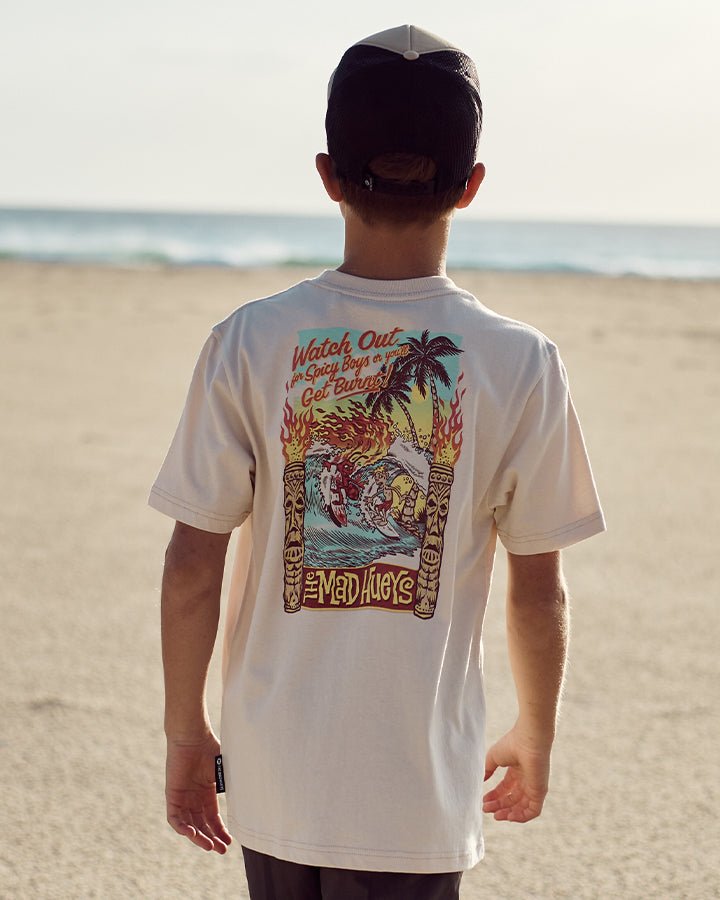 SPICY BOYS | YOUTH SS TEE - Mad HueysH424B01003 - CEMENT - 6