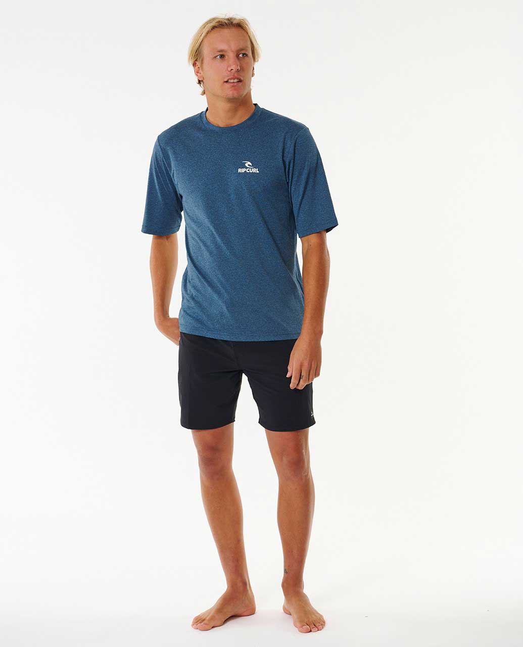 STACK UPF S/S - Rip Curl144MRV - NAVY MARLE - S