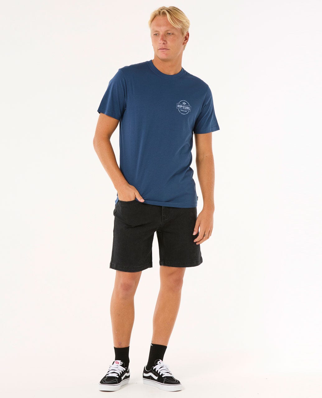 STAPLE TEE - Rip Curl0MKMTE - BLUE STONE - S