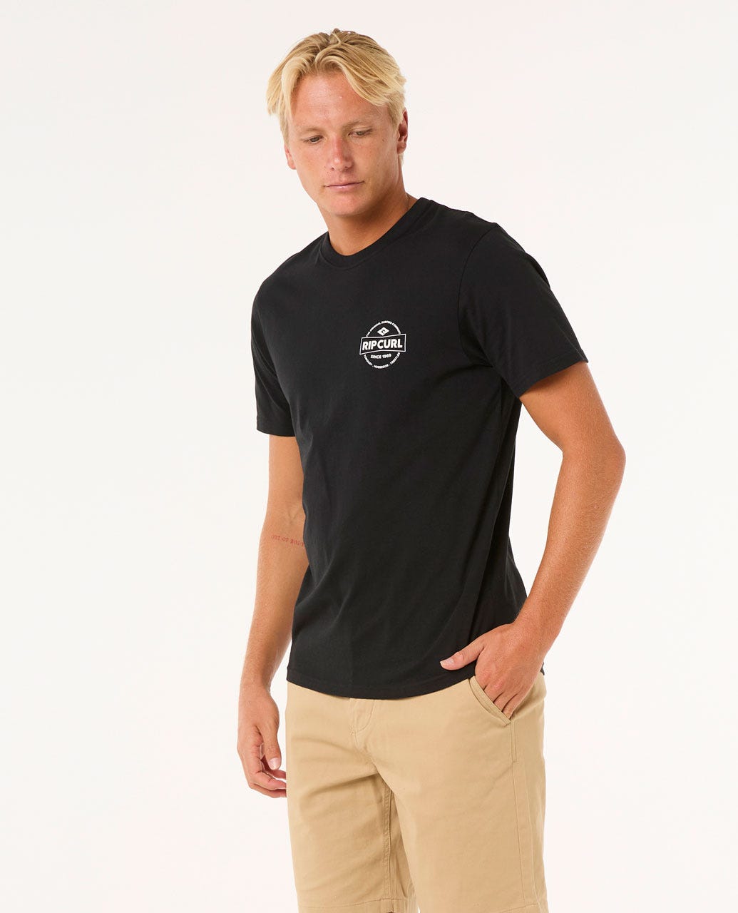 STAPLE TEE - Rip Curl0MKMTE - BLACK - S