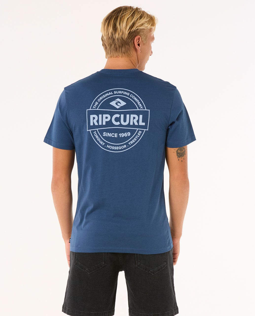 STAPLE TEE - Rip Curl0MKMTE - BLUE STONE - S