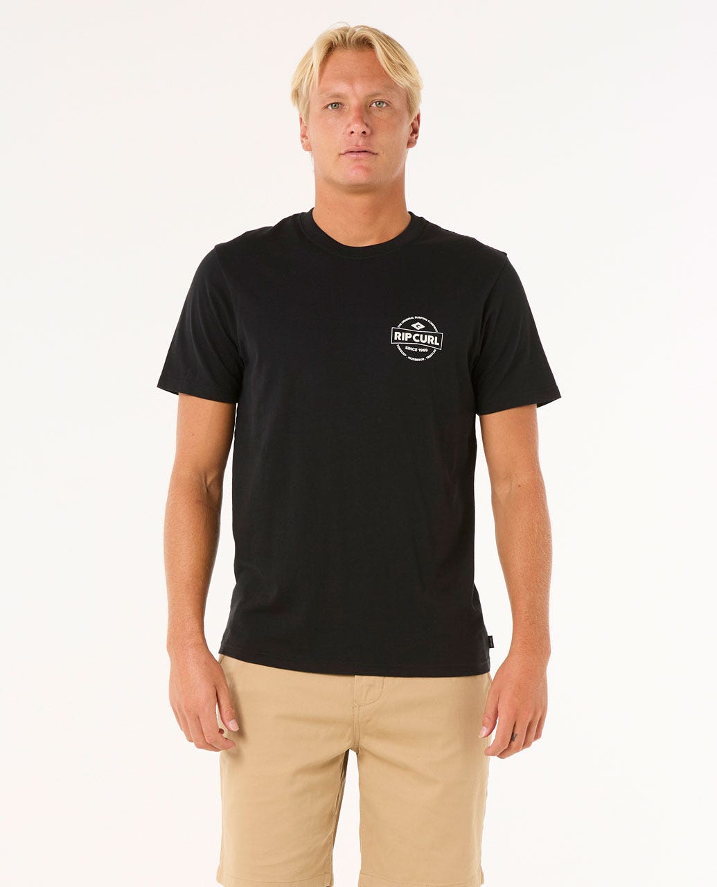 STAPLE TEE - Rip Curl0MKMTE - BLACK - S