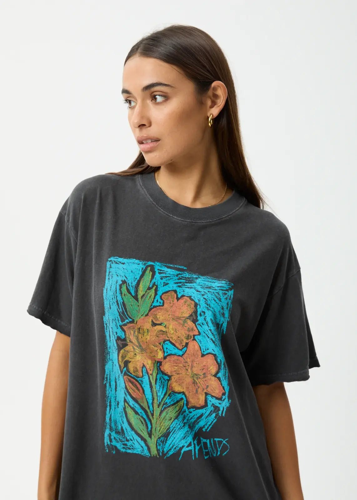 Still Life - Oversized Tee - AfendsW244011 - Stone Black - XS