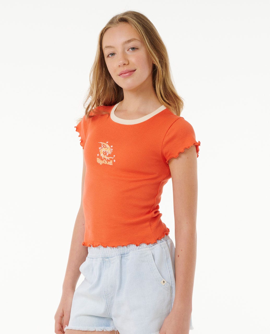 SUMMER SOLSTICE RIB TEE - GIRL - Rip Curl03HGTE - BRIGHT RED - 8