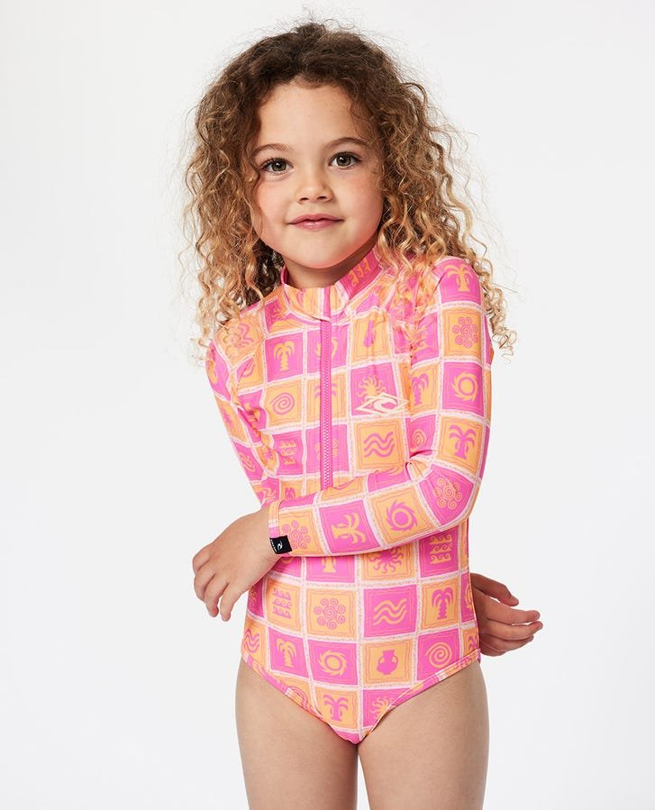 SUN UPF LS SURFSUIT - GIRL - Rip Curl01BJRV - BRIGHT PINK - 1to2