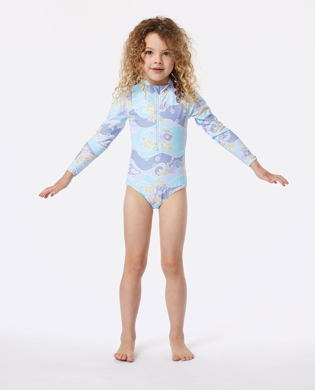 SUNKISSED LS SURFSUIT - GIRL - Rip Curl014JRV - BRIGHT BLUE - 1 - 2