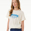 SURF PUFF RELAXED TEE - GIRL - Rip Curl03EGTE - BONE/BRIGHT BLUE - 8