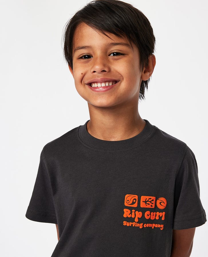 TUBE ICON TEE - BOY - Rip Curl01WTTE - WASHED BLACK - 1to2