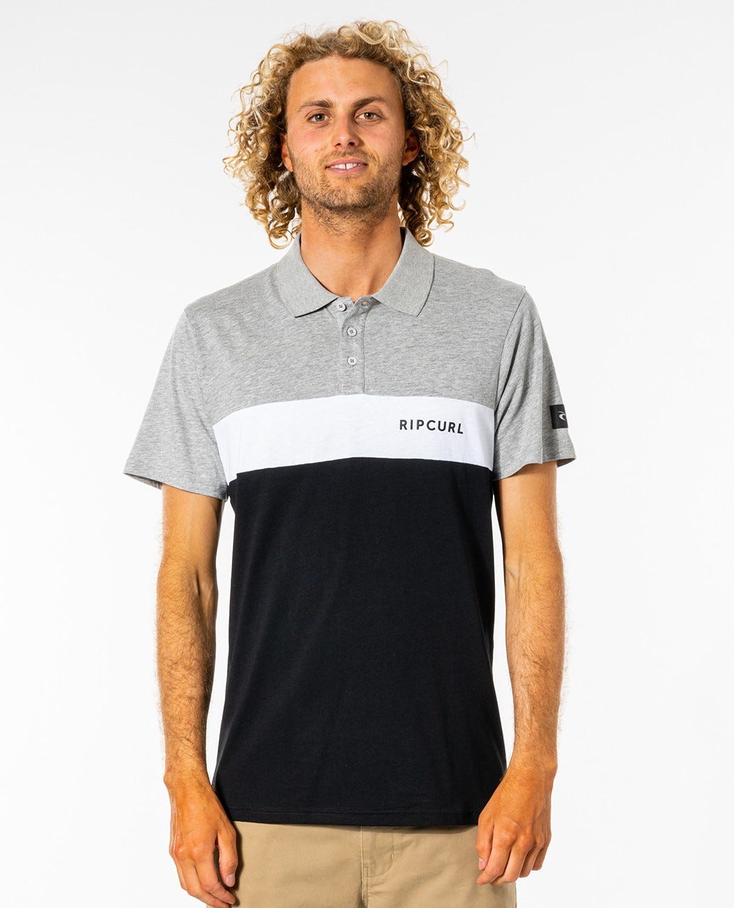 UNDERTOW PANEL POLO - Rip CurlCPLAA9 - BLACK - S