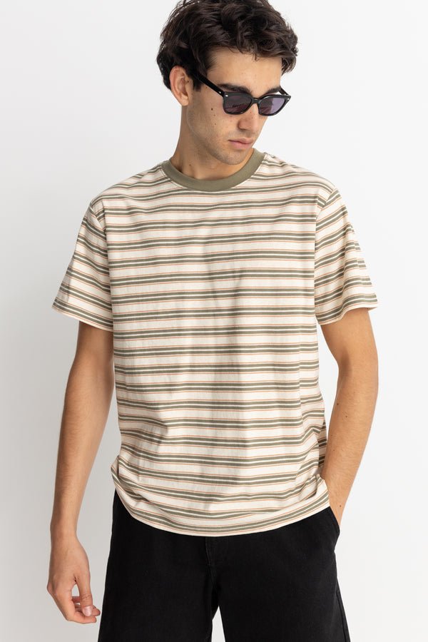 VINTAGE STRIPE SS T - SHIRT - Rhythm0724M - CT07 - NATURAL - S