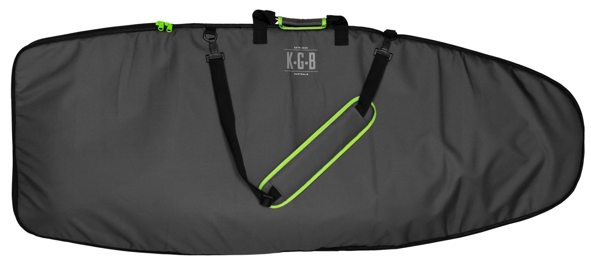 2023 KGB Wakesurf Bag -KGB226500-Charcoal / Lime-Up to 5 0