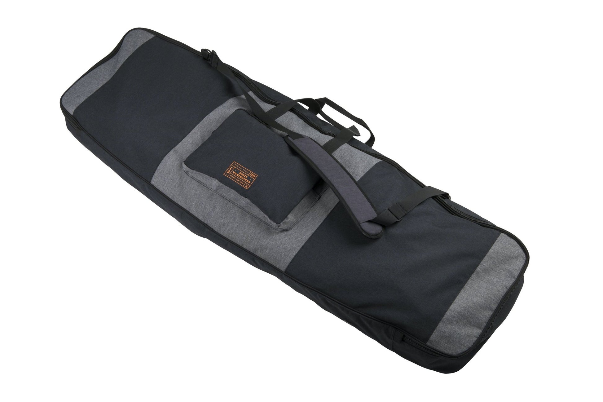 2023 Ronix Squadron Half Padded Board Case Heather Charcoal/Orange Up to 153 -Ronix205121-Heather Charcoal/Orange-Up to 153