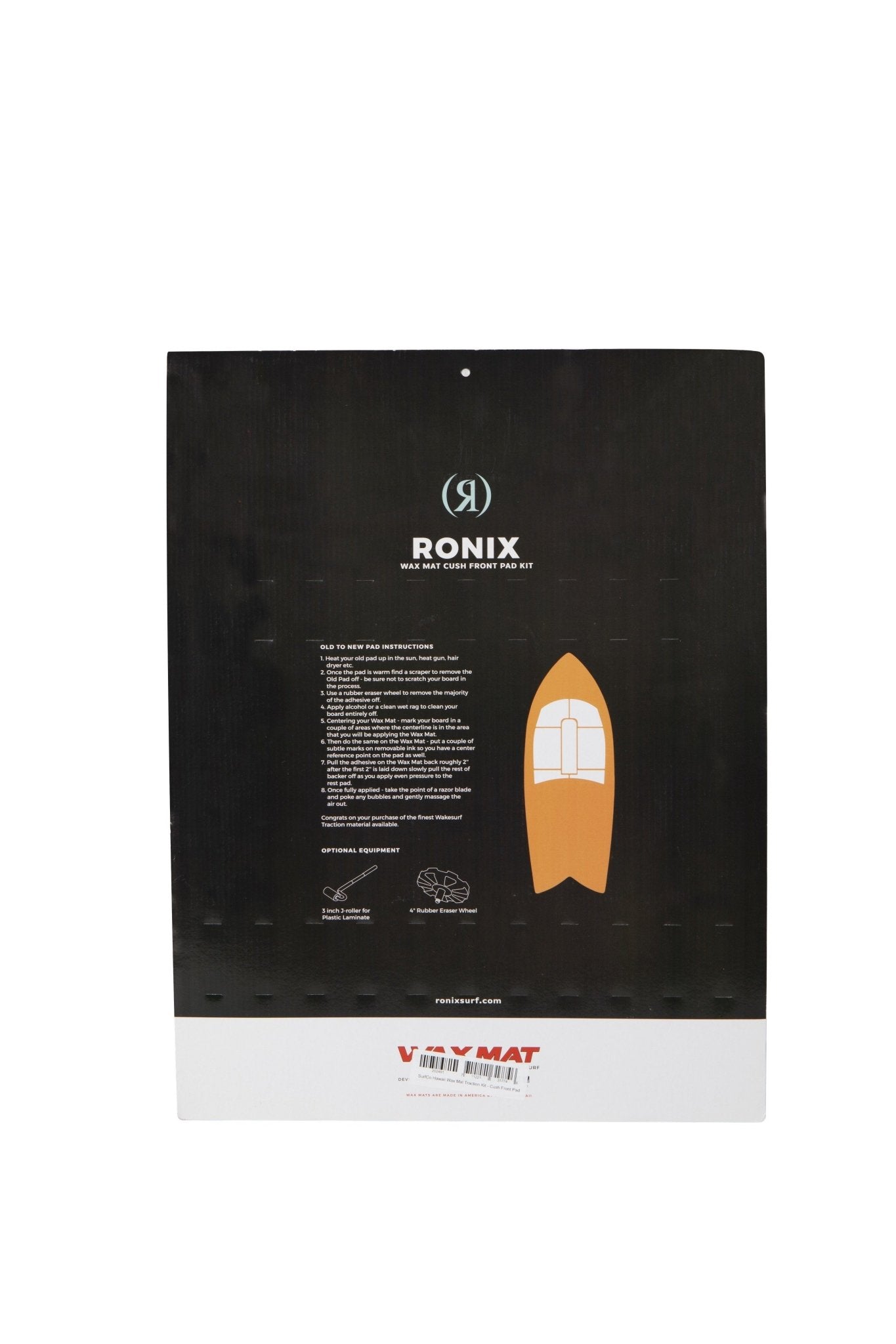 2023 Ronix SurfCo Hawaii Wax Mat Traction Kit - Direct Front Pad -Ronix232490-White-