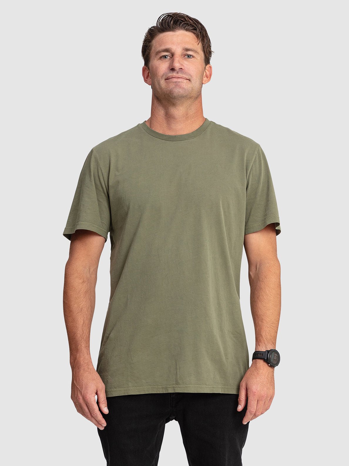 AUS WASH SS TEE -VolcomA4332275-ARMY GREEN COMBO-S