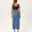Ayla - Hemp Denim Maxi Skirt -AfendsW222903-Worn Blue-XS