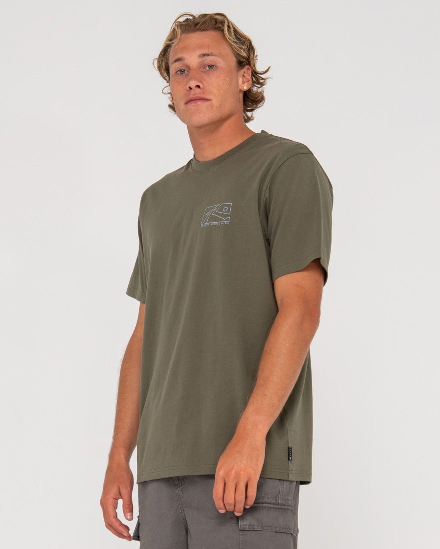 BOXED OUT SHORT SLEEVE TEE -RustyTTM2571-RIFLE GREEN-S