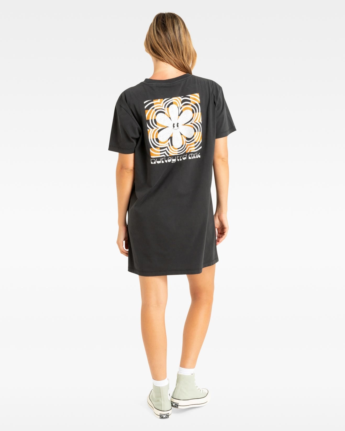 Checkers Tshirt Dress -HurleyWDRSU23CTD-Black-XS