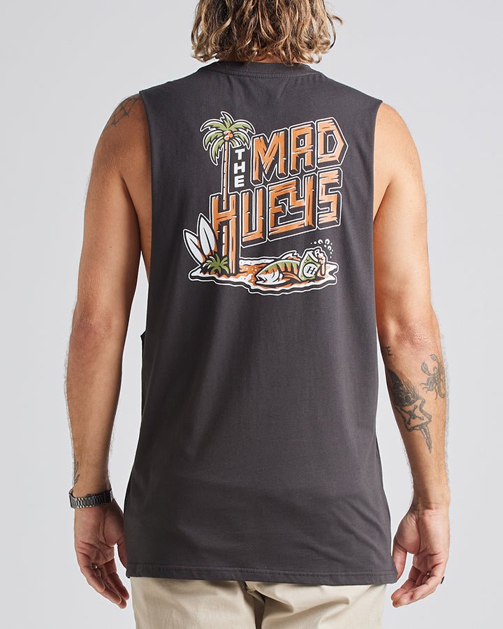 HUEYS BEACH CLUB | MUSCLE -Mad HueysH423M02007-VINTAGE BLACK-S