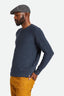 JACQUES WAFFLE KNIT SWEATER -Brixton22554-OMBRE BLUE-M