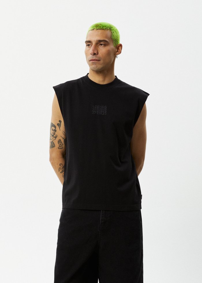 Limits - Recycled Sleeveless Tee -AfendsM234081-Black-S